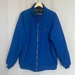 LANDS' END Men’s Wanderfree Insulated Bomber Jacket Size L Blue EUC